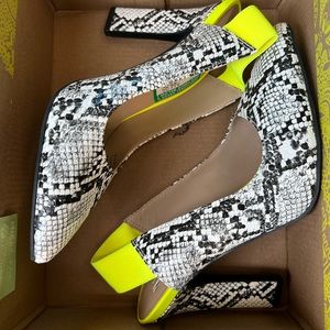 Neon & Animal Print Mix No.6 Pumps, Size 7.5, New!
